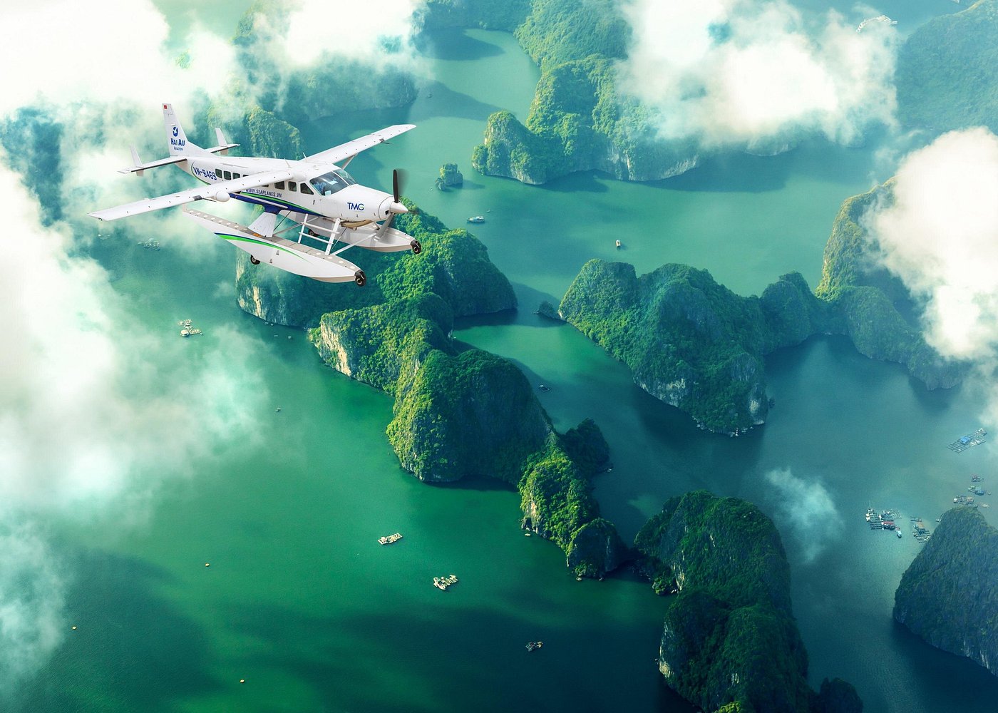 Halong Bay (Vietnam) – Though less concentrated, dinoflagellates can create a sparkle effect while swimming at night.