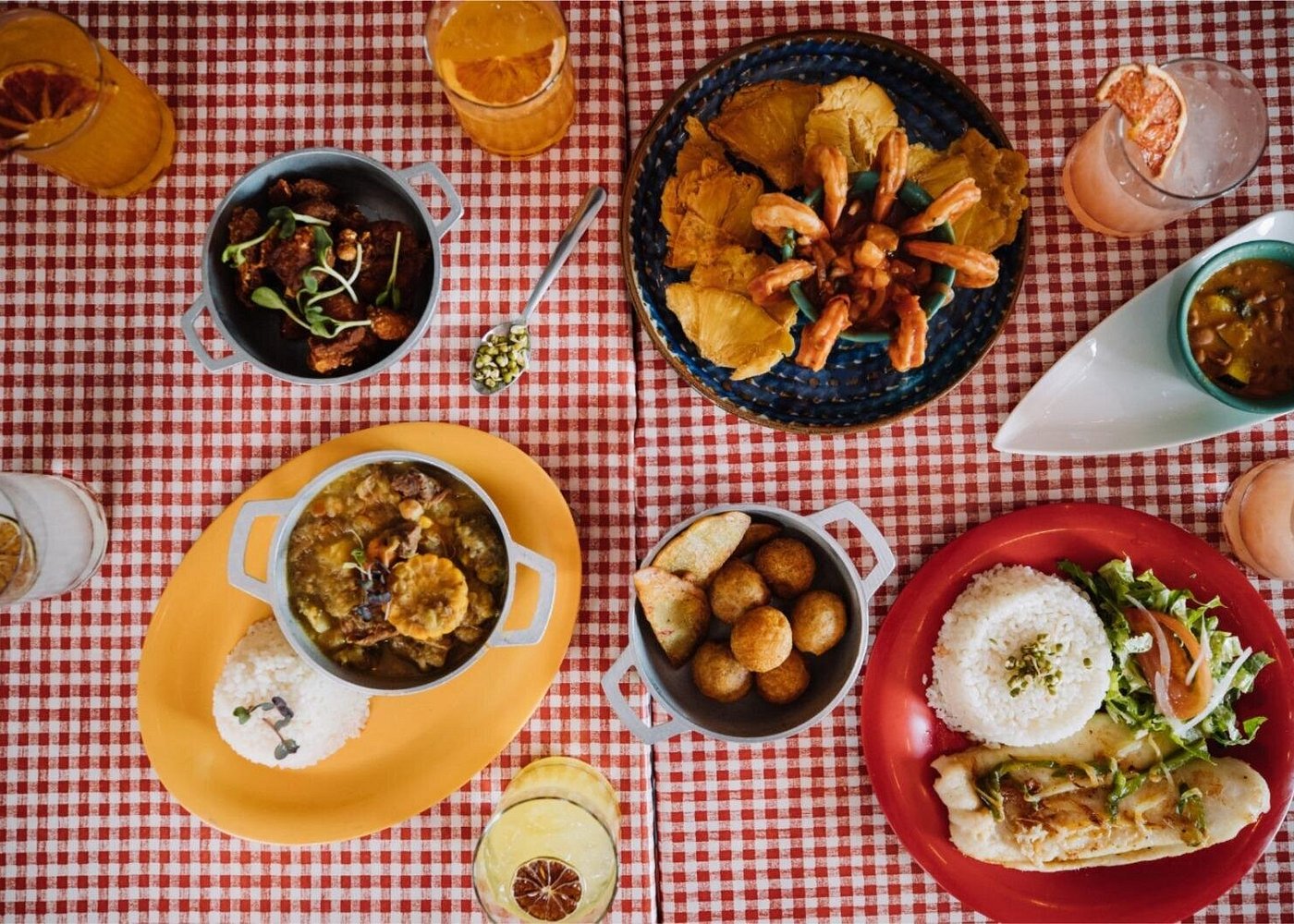 Puerto Rico: Try mofongo and pina coladas near Fajardo or Vieques.