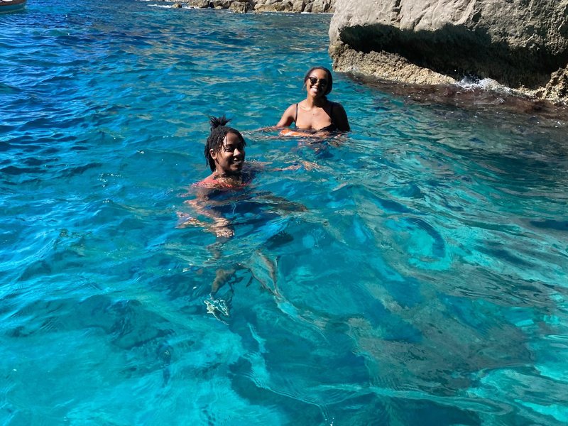 The coolest thing to do on a hot day?
A dip in the clear water of Capri