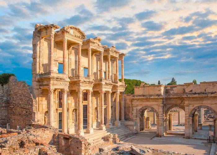 Celsus Library ruins in Ephesus (Efes), Sel&ccedil;uk, Turkey.