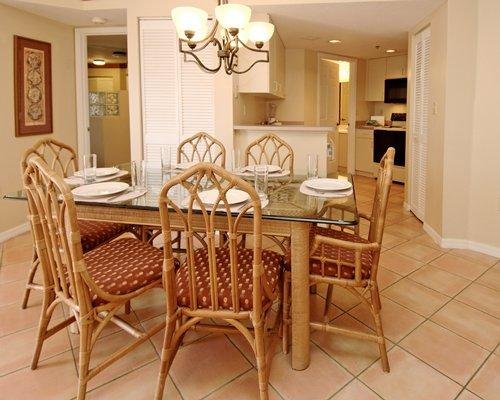 Beautiful dining area off of fully equipped kitchen 