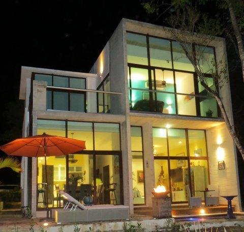Exerior of Villa at night