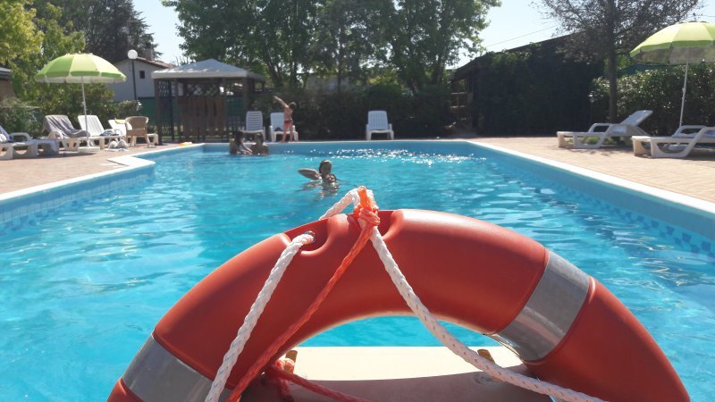Moments of relaxation in the pool at Casa Rosa