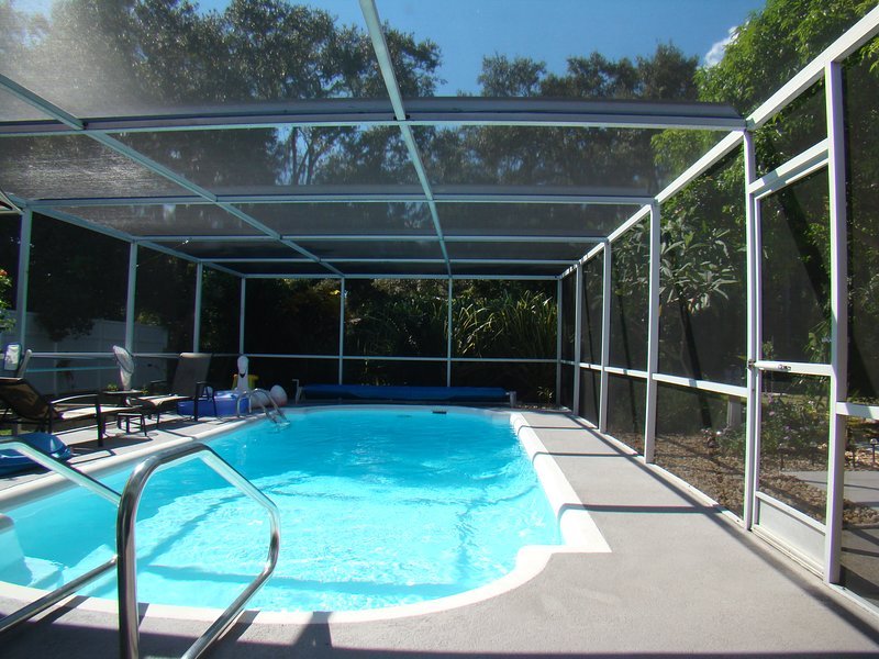 Heated screened pool for year around swimming