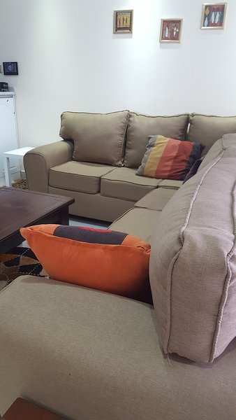 Sofa can accommodate seating for up to 6  people