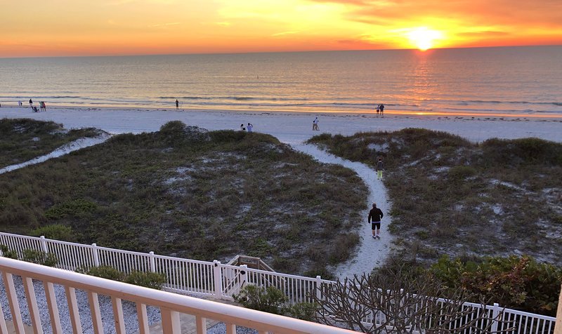 Sunset view from balcony.