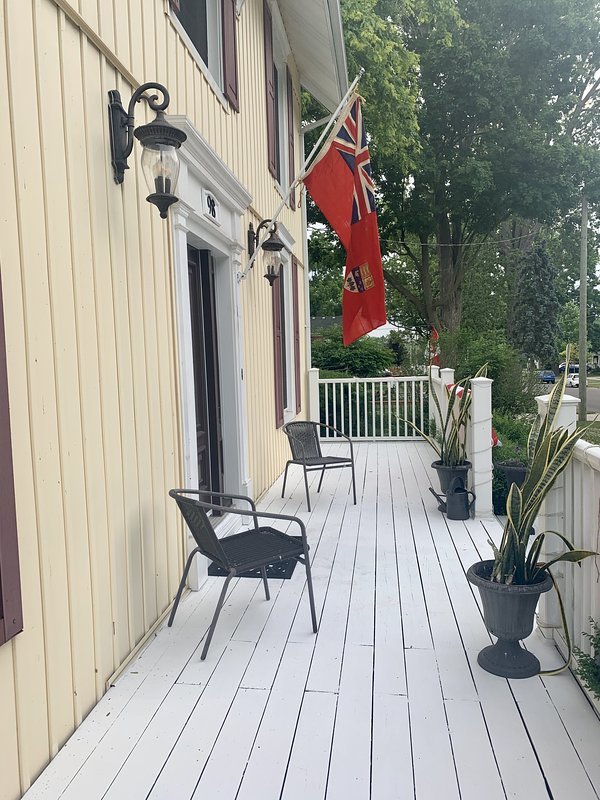 The front porch is large and is for our guests' exclusive use. 