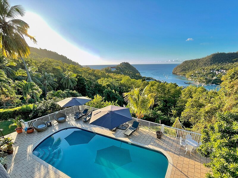 Fabulous views from the upstairs balcony.