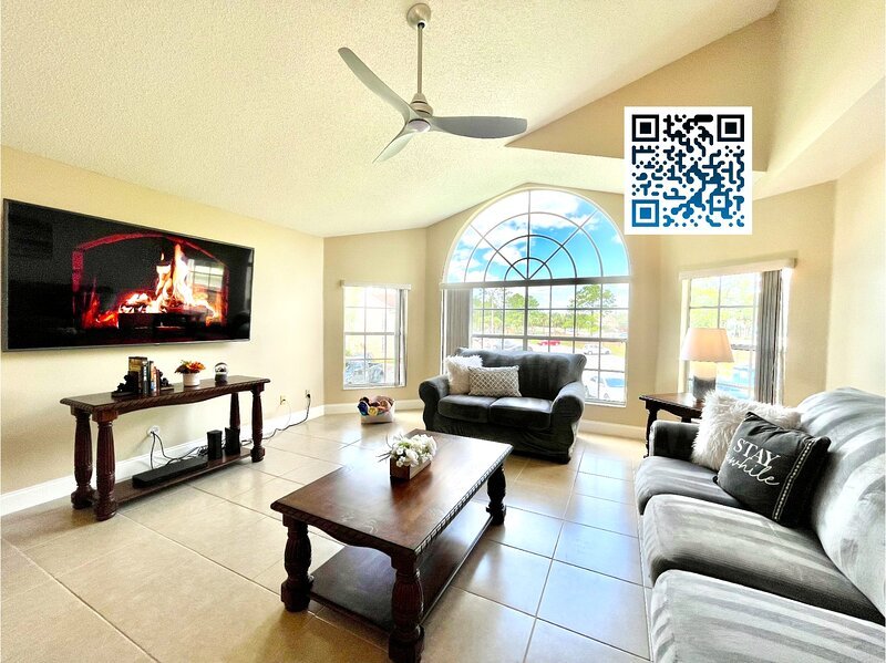 Living room. Follow QR for a video of the code
