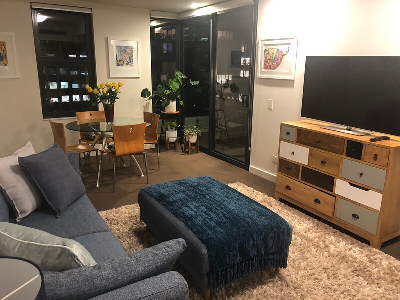 Lounge area at night