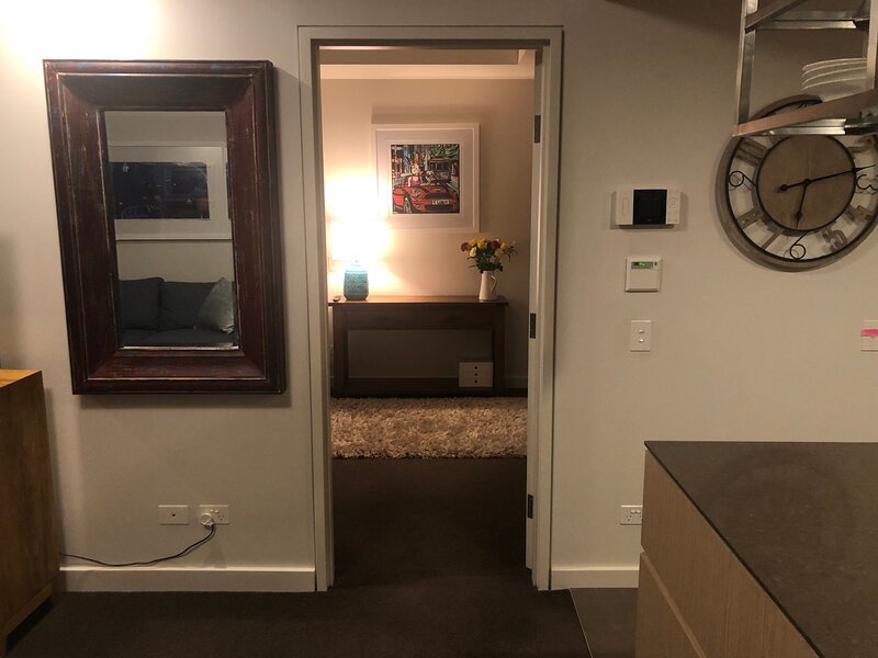Opening to large king bedroom
